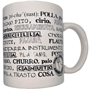 Diablo Picante-Tazza Bianca con Sinonimi per Pene 370 ml 2 Diablo Picante-Tazza Bianca con Sinonimi per Pene 370 ml — DIVERTY SEX · Articoli divertenti