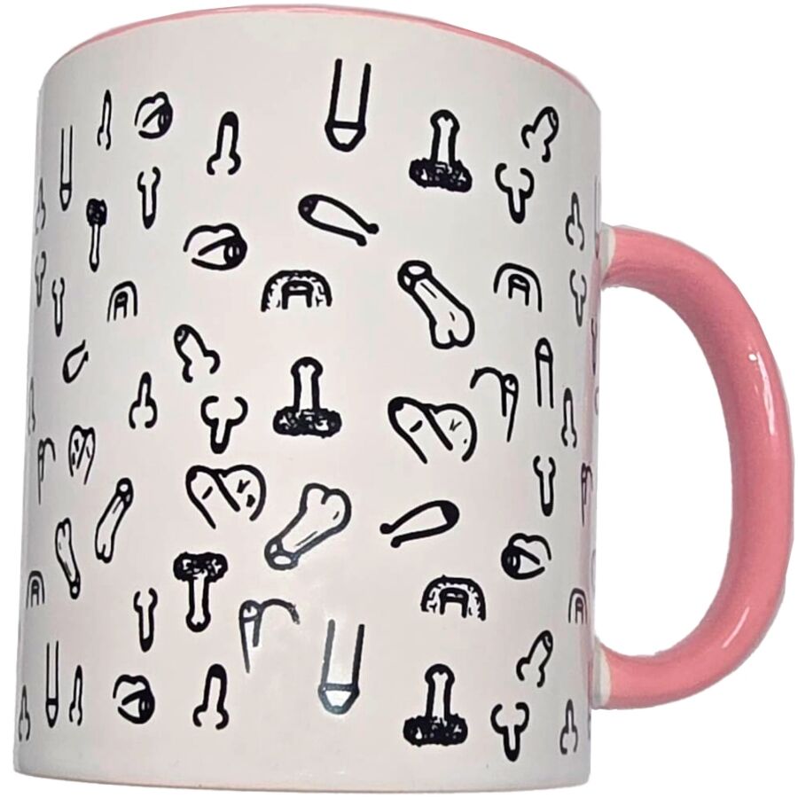 Diablo Picante-Tazza Penis Bianco con Rondelle Rosa 370 ml 1 Diablo Picante-Tazza Penis Bianco con Rondelle Rosa 370 ml — DIVERTY SEX · Articoli divertenti