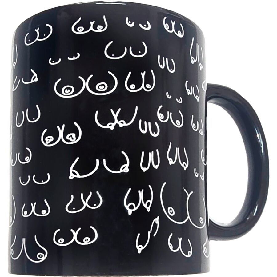 Diablo Picante-Tazza 'boobs' Nera 370 ml 1 Diablo Picante-Tazza 'boobs' Nera 370 ml — DIVERTY SEX · Articoli divertenti