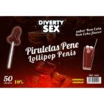 Diablo Goloso-50 Succhietti Pene Aroma Rom Cola, 10% Alcol — DIVERTY SEX · Dolciumi & Regali