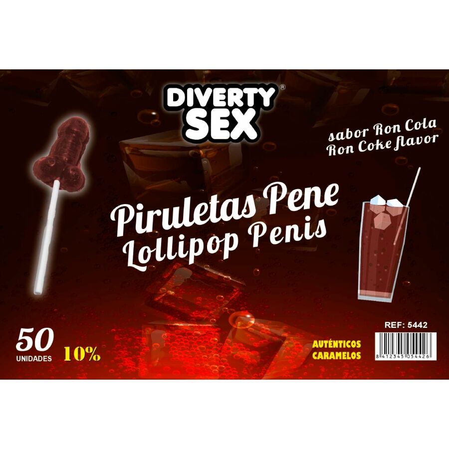 Diablo Goloso-50 Succhietti Pene Aroma Rom Cola, 10% Alcol 1 Diablo Goloso-50 Succhietti Pene Aroma Rom Cola, 10% Alcol — DIVERTY SEX · Dolciumi & Regali
