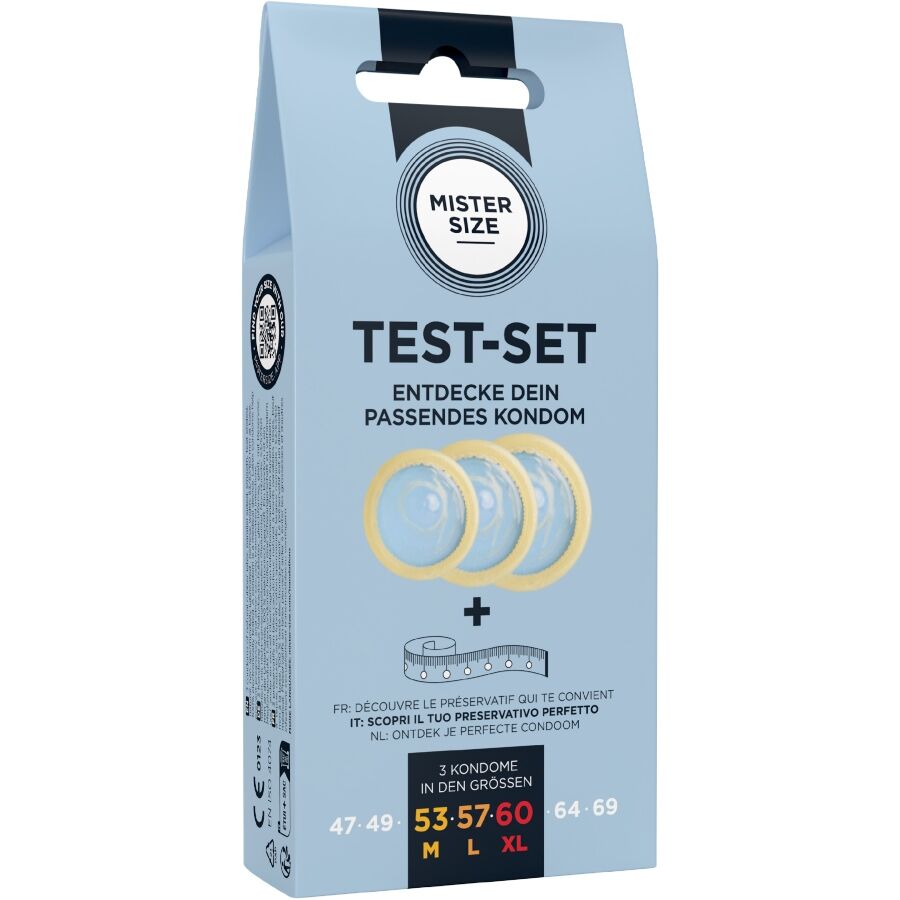 Mister Size-Set Test 3 Preservativi Taglie Diverse + Centimetro 2 Mister Size-Set Test 3 Preservativi Taglie Diverse + Centimetro · Preservativi (imaginea 2)