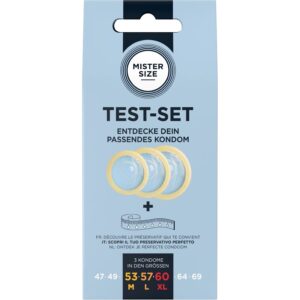 Mister Size-Set Test 3 Preservativi Taglie Diverse + Centimetro