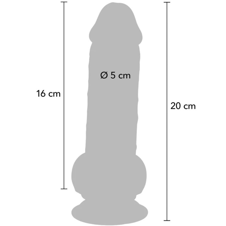 Get Real-Deluxe Penis Realist con testicoli extra spessi 20 cm-TPE · Dildo & Stimolatori (imaginea 4)