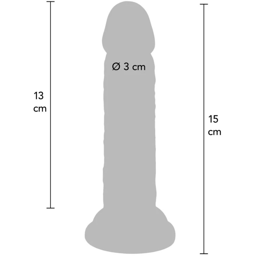 Get Real-Deluxe Pene Realistico 15 cm-TPR, Ventosa · Dildo & Stimolatori (immagine 2)