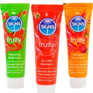 Skins-Kit Lubrificanti Fruttati Melone, Fragola e Mango 3 X 12 ml · Lubrificanti (imaginea 2)
