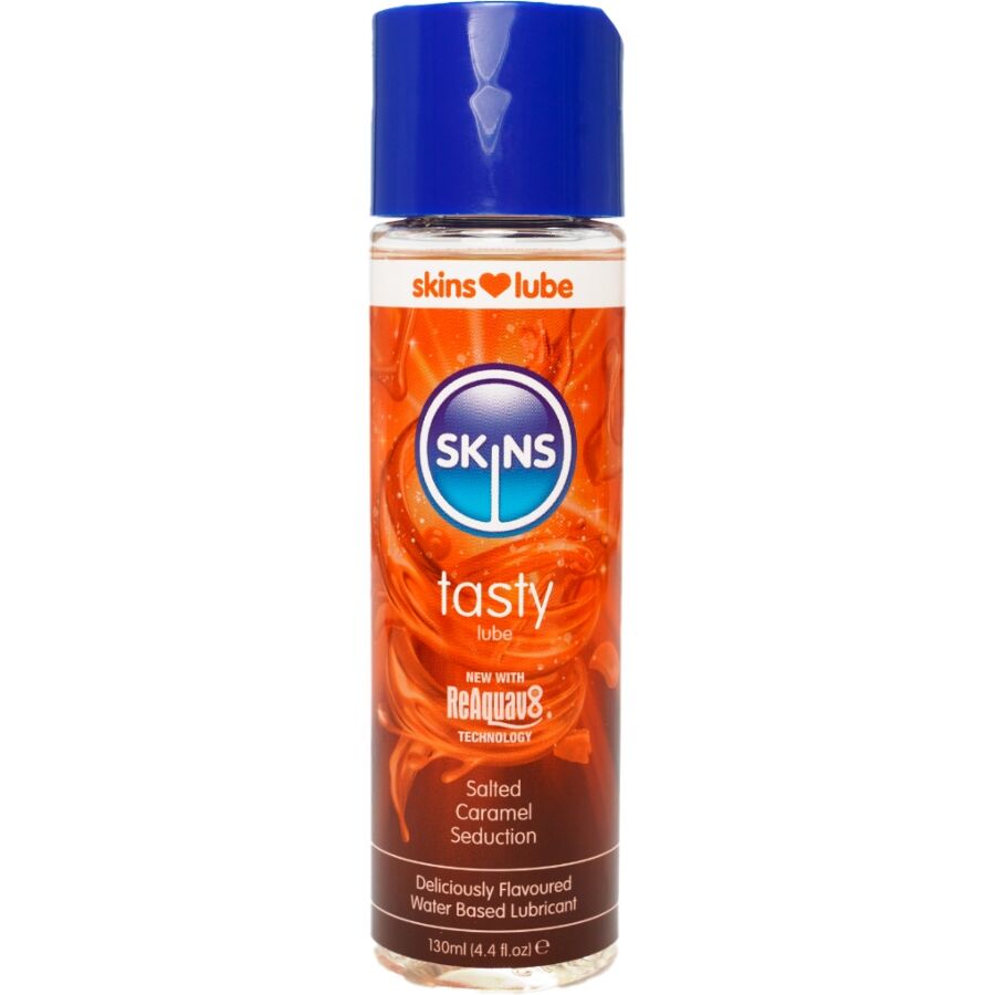 Skins-Lubrificante a base d'acqua caramello salato 130 ml 1 Skins-Lubrificante a base d'acqua caramello salato 130 ml · Lubrificanti