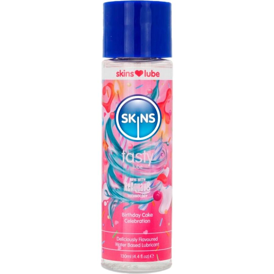 Skins-Lubrificante a base d'acqua Aroma Torta Anniversario 130 ml 1 Skins-Lubrificante a base d'acqua Aroma Torta Anniversario 130 ml · Lubrificanti