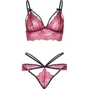 Leg Avenue-Set Reggiseno + Tanga Bordo · Lingerie sexy donna (imaginea 5)