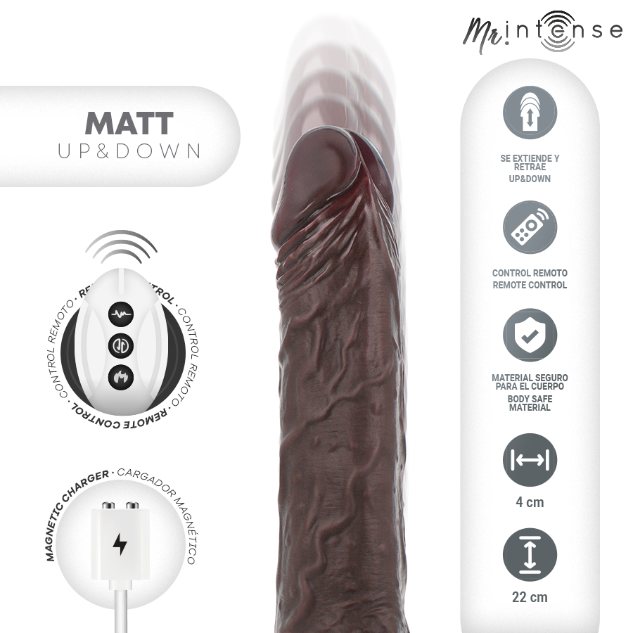 Mr. Intense-Dildo Realistico Thrusting Matt con Telecomando · Vibratori (immagine 2)