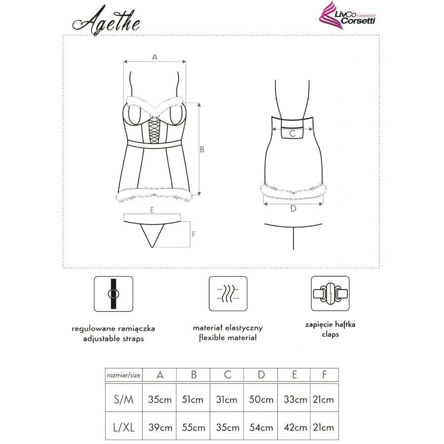 Livco Corsetti Sets-Agethe LC-90607 Camicia + Tanga + Cappuccio 6 Livco Corsetti Sets-Agethe LC-90607 Camicia + Tanga + Cappuccio — LIVCO CORSETTI FASHION · Costumi & Giochi di ruolo (imaginea 6)
