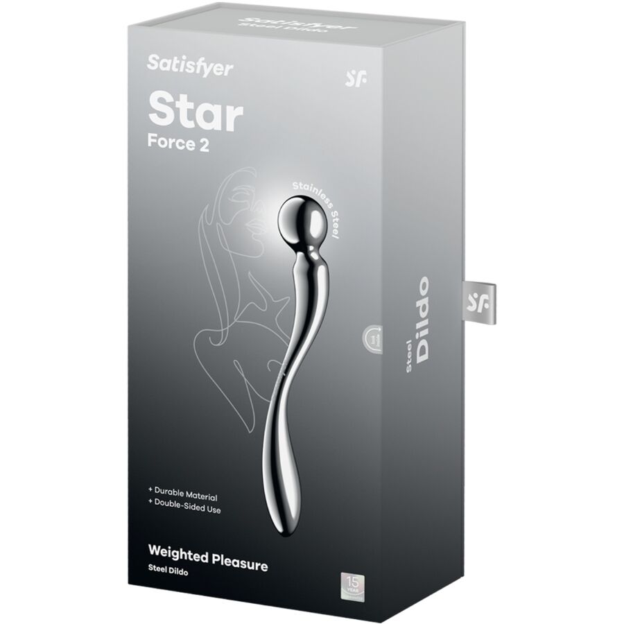 Satisfyer Dildo-Star Force 2 Dildo Doppio in Acciaio Inossidabile-Metallo · Dildo & Stimolatori (imaginea 5)
