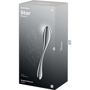 Satisfyer Dildo-Star Force 3 Dildo Doppio in Acciaio Inossidabile-Metallo 10 Satisfyer Dildo-Star Force 3 Dildo Doppio in Acciaio Inossidabile-Metallo · Dildo & Stimolatori (imaginea 5)