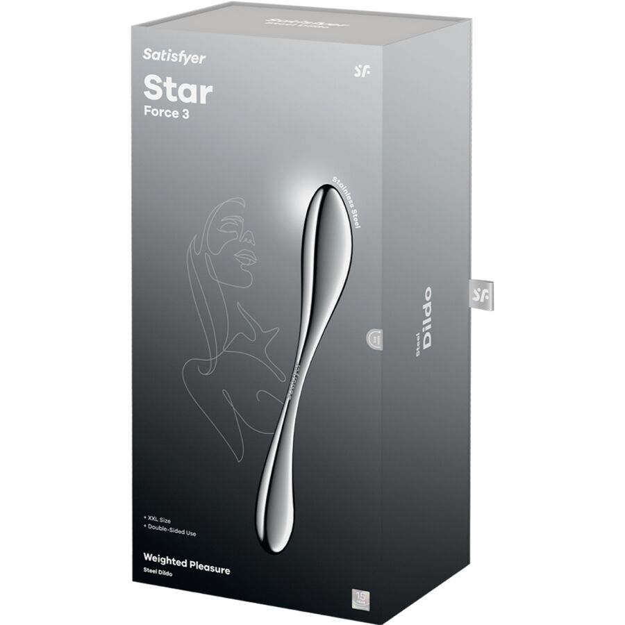 Satisfyer Dildo-Star Force 3 Dildo Doppio in Acciaio Inossidabile-Metallo 5 Satisfyer Dildo-Star Force 3 Dildo Doppio in Acciaio Inossidabile-Metallo · Dildo & Stimolatori (imaginea 5)