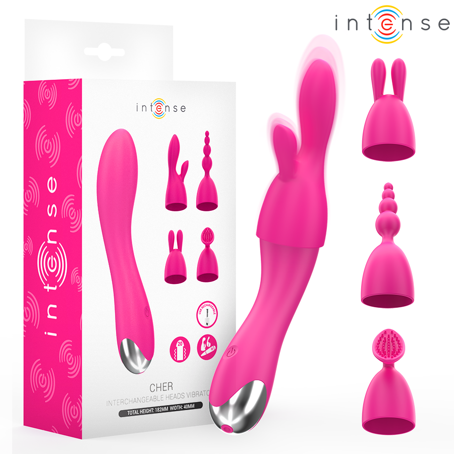 Intense High Tech-Caro vibratore con 20 modalità e teste · Vibratori