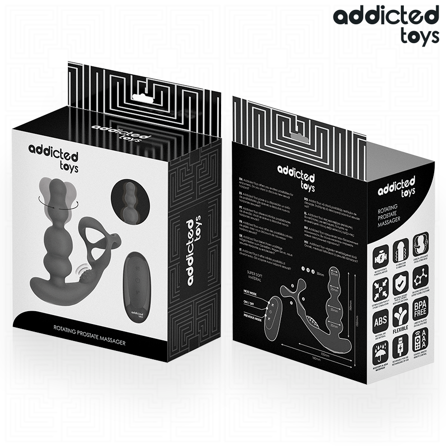 Addicted Toys-Massaggiatore Prostatico Rotativo con Telecomando-Silicone · Giocattoli anali (imaginea 7)