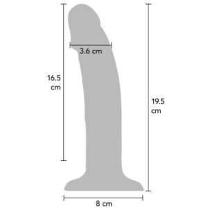 Get Real-Dildo Vibrante Realistico in Silicone Trasparente 19.5 cm · Vibratori (imaginea 3)