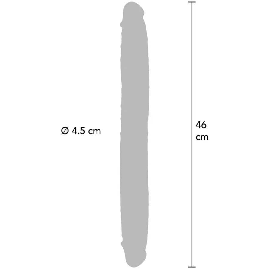 Get Real-Dildo doppio in Silicone Caramel, 46 cm · Dildo & Stimolatori (immagine 3)