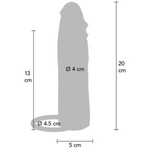 Get Real-Hydrated Skin Guaina Pene in Silicone Caramel 20 cm · Anelli & Guaine per pene (imaginea 3)