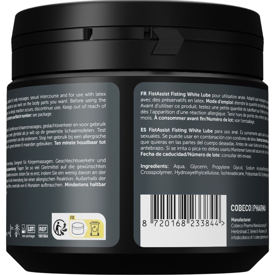 Cobeco -Fist Assist-Fist Assist White Lube Extra-Thick-500 ml 2 Cobeco -Fist Assist-Fist Assist White Lube Extra-Thick-500 ml — COBECO PHARMA · Lubrificanti (imaginea 2)