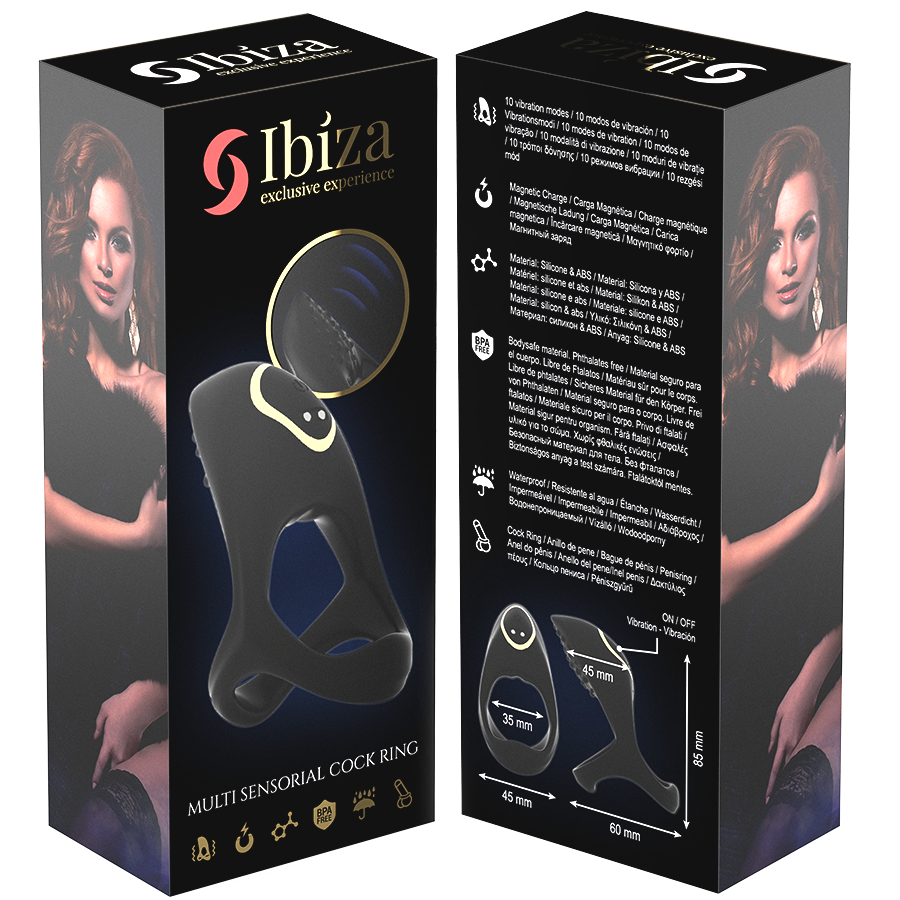 Ibiza Technology Anello fallico Multisensorial-Silicone, 10 velocità · Anelli & Guaine per pene (imaginea 8)