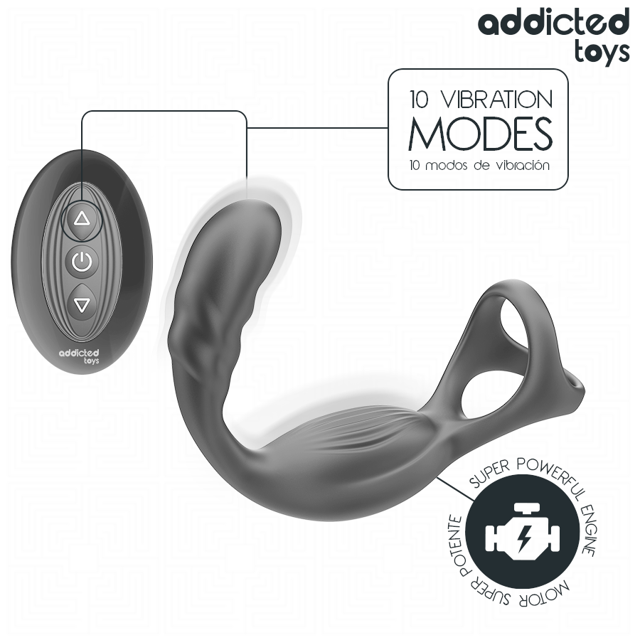 Addicted Toys-Anello fallico Dual per la prostata 6 Addicted Toys-Anello fallico Dual per la prostata · Anelli & Guaine per pene (imaginea 6)