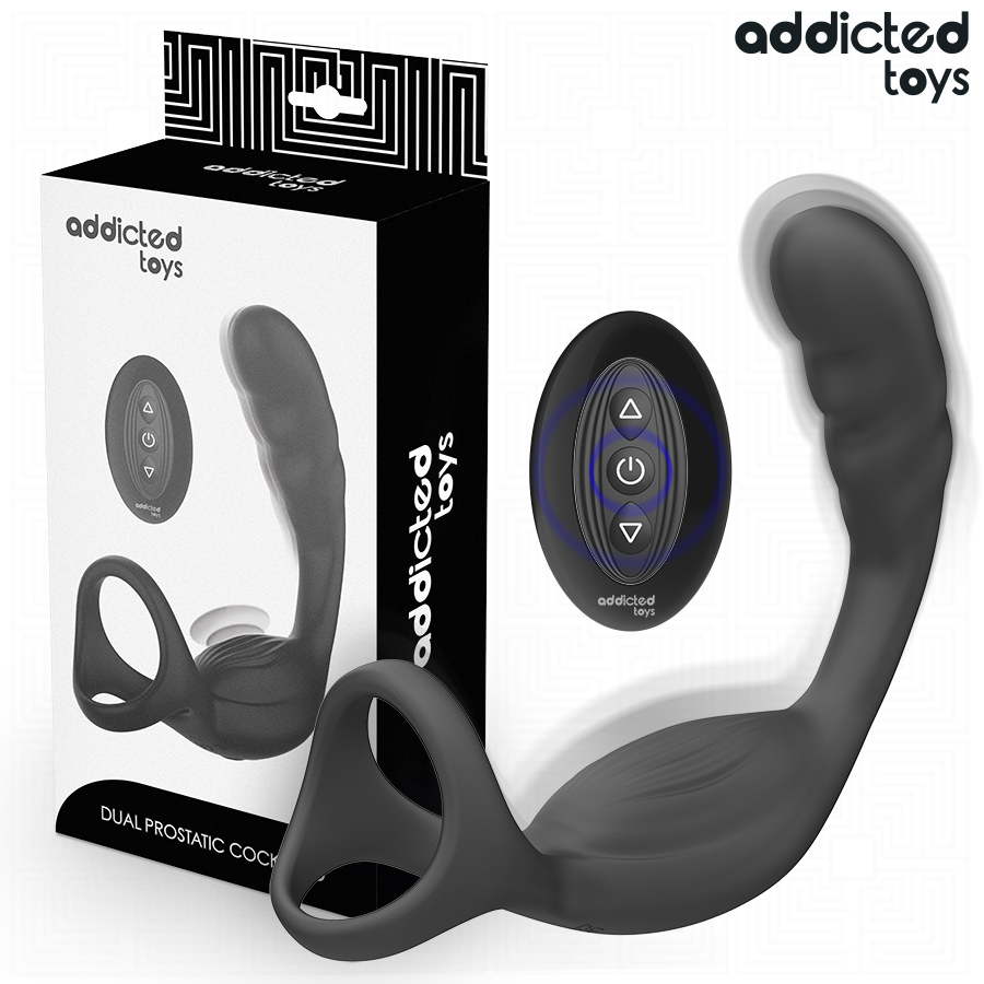 Addicted Toys-Anello fallico Dual per la prostata 1 Addicted Toys-Anello fallico Dual per la prostata · Anelli & Guaine per pene