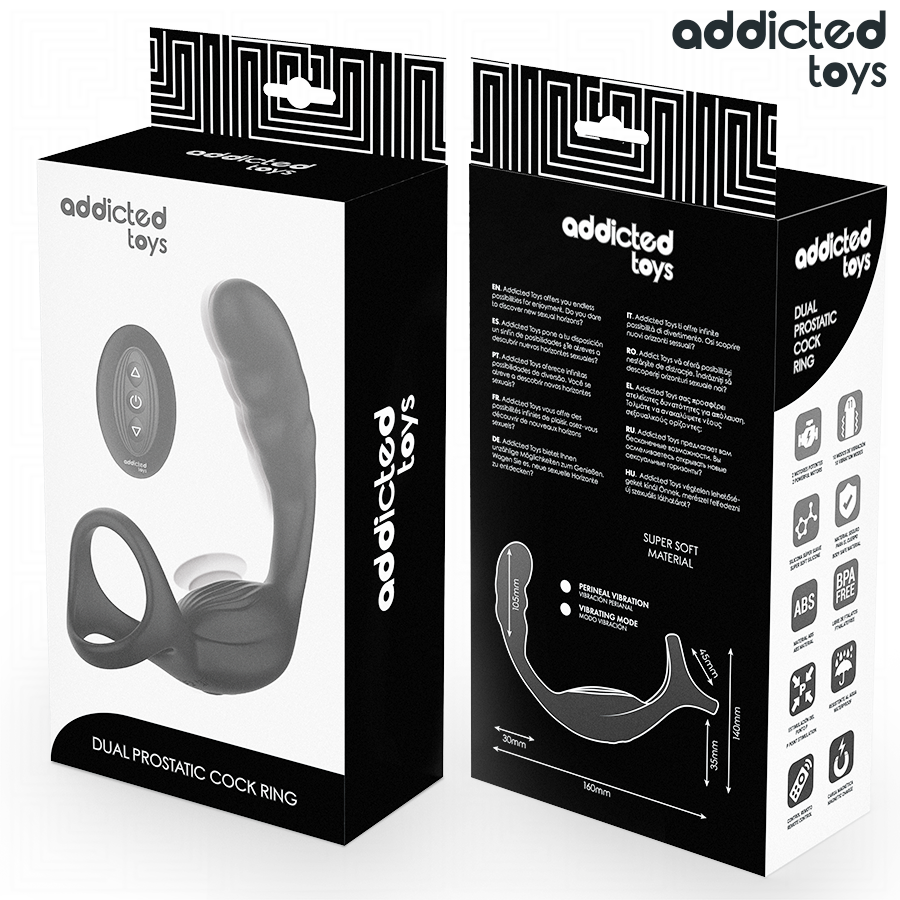Addicted Toys-Anello fallico Dual per la prostata 4 Addicted Toys-Anello fallico Dual per la prostata · Anelli & Guaine per pene (imaginea 4)