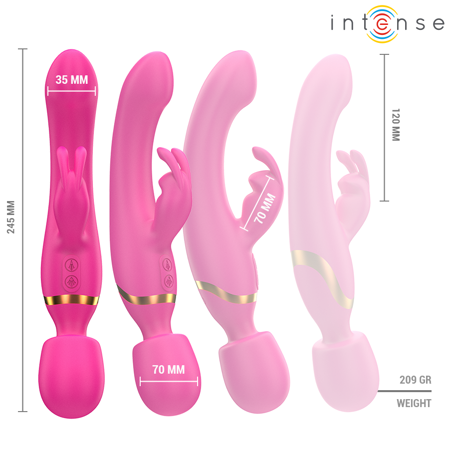 Intense High Tech-Winona Vibratore Doppio Rabbit & Wand-Silicone · Vibratori (immagine 8)