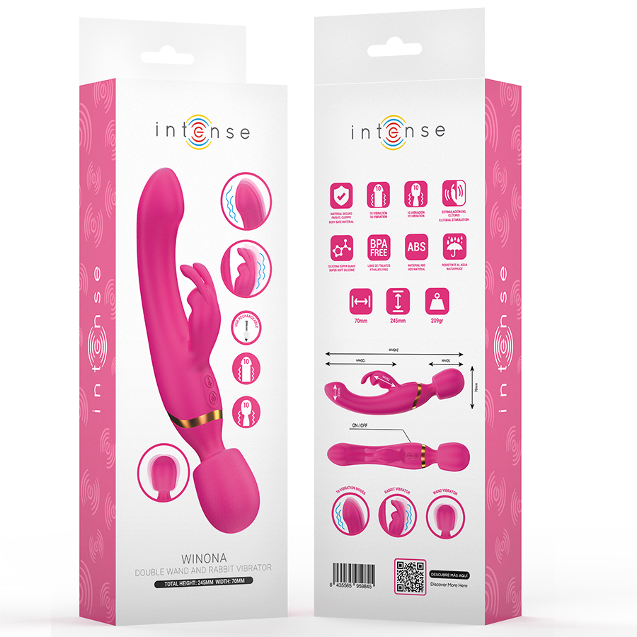 Intense High Tech-Winona Vibratore Doppio Rabbit & Wand-Silicone · Vibratori (immagine 4)