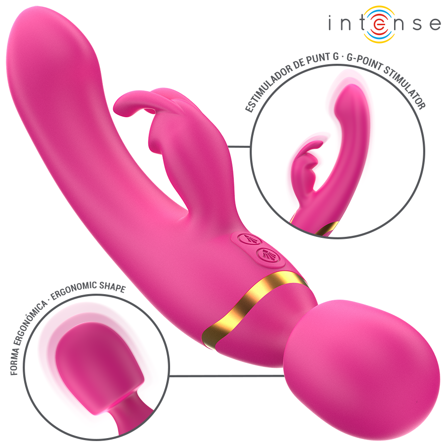 Intense High Tech-Winona Vibratore Doppio Rabbit & Wand-Silicone · Vibratori (immagine 3)