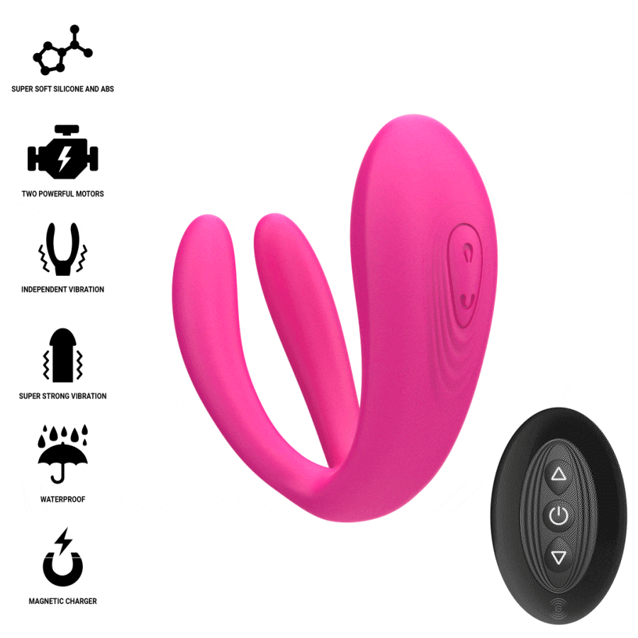 Intense Remote Control-Julia Doppio Vibratore Clamp Stimolatore · Giocattoli per coppie (imaginea 2)