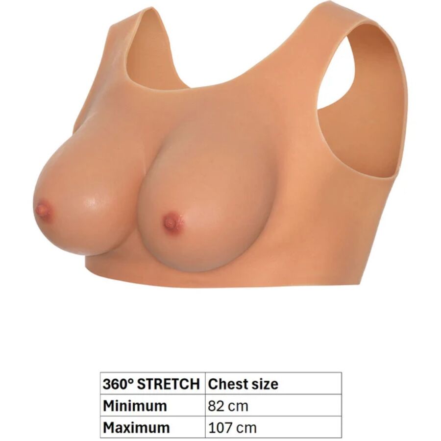 Hidden Desire-Alter Ego Top Pettorale Portabile D-cup Flesh-Silicone · Accessori lingerie (imaginea 6)