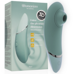Womanizer-Next Stimolante Clitorideo Sage-Silicone, USB, Impermeabile