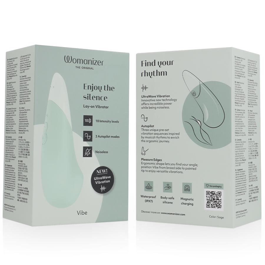 Womanizer-Vibe Lay-on Silent Vibrator Sage-Silicone, 10 velocità 7 Womanizer-Vibe Lay-on Silent Vibrator Sage-Silicone, 10 velocità · Vibratori (imaginea 7)