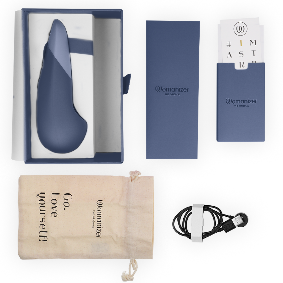 Womanizer-Vibe Lay-on Vibratore silenzioso Blu · Vibratori (imaginea 4)