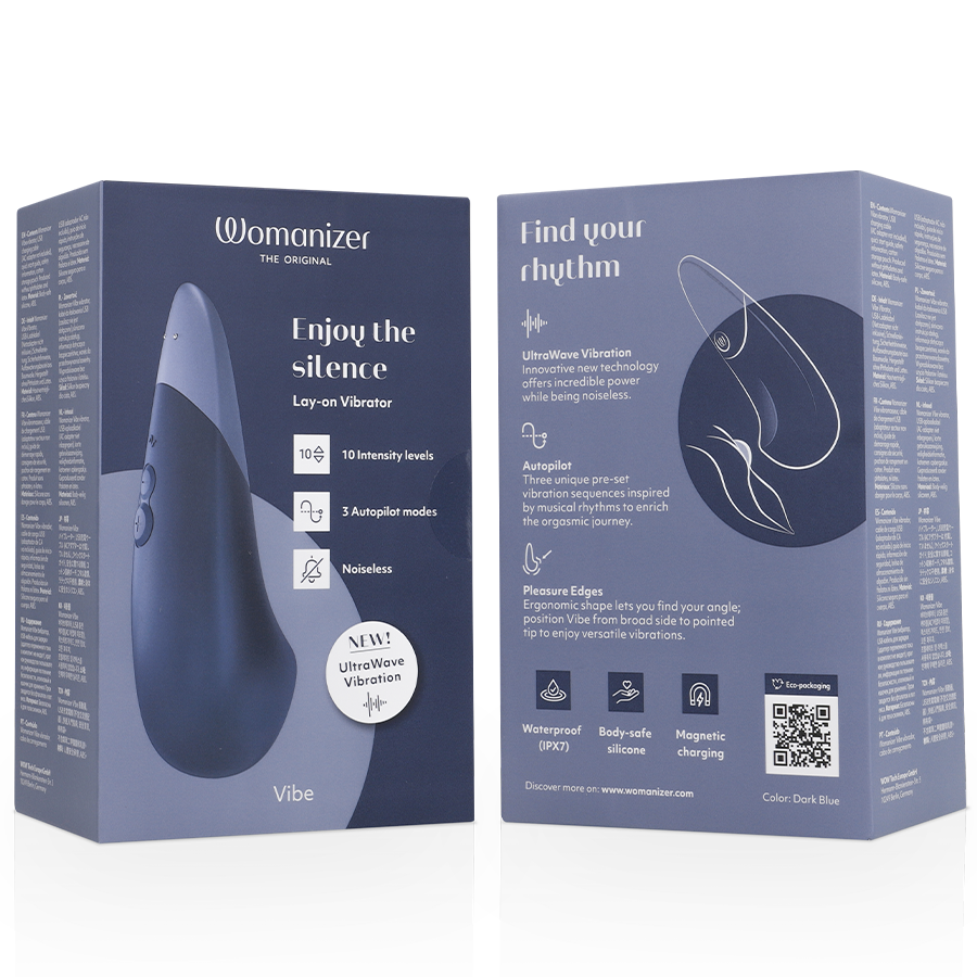 Womanizer-Vibe Lay-on Vibratore silenzioso Blu · Vibratori (imaginea 6)
