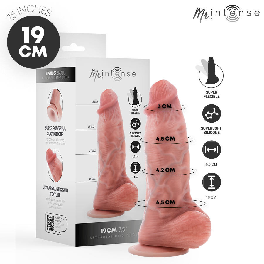 Mr. Intense Dildos-Small Spencer Dildo in Silicone 19 cm -ø- 4.5 cm 1 Mr. Intense Dildos-Small Spencer Dildo din Silicon 19 cm -ø- 4.5 cm · Dildo & Stimulatoare