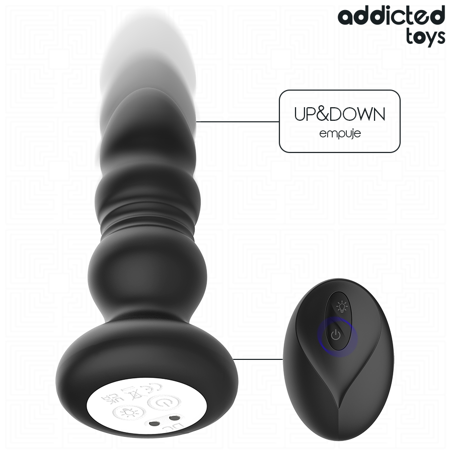 Addicted Toys-Plug anale con Impulsi e Vibrazioni, Telecomando 3 Addicted Toys-Plug anale con Impulsi e Vibrazioni, Telecomando · Giocattoli anali (immagine 3)