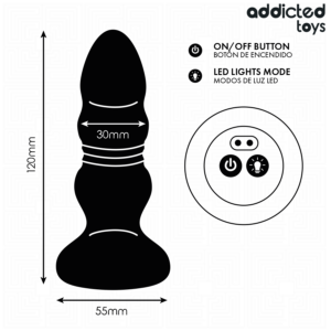 Addicted Toys-Plug anale con Impulsi e Vibrazioni, Telecomando 13 Addicted Toys-Plug anale con Impulsi e Vibrazioni, Telecomando · Giocattoli anali (immagine 6)