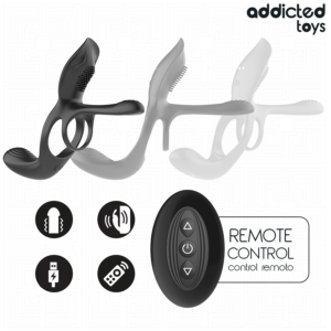 Addicted Toys-Doppio Anello Pene con Stimolatore · Anelli & Guaine per pene (imaginea 5)