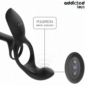 Addicted Toys-Doppio Anello Pene con Stimolatore · Anelli & Guaine per pene (imaginea 7)