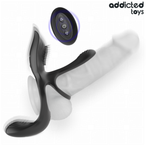 Addicted Toys-Doppio Anello Pene con Stimolatore · Anelli & Guaine per pene (imaginea 4)