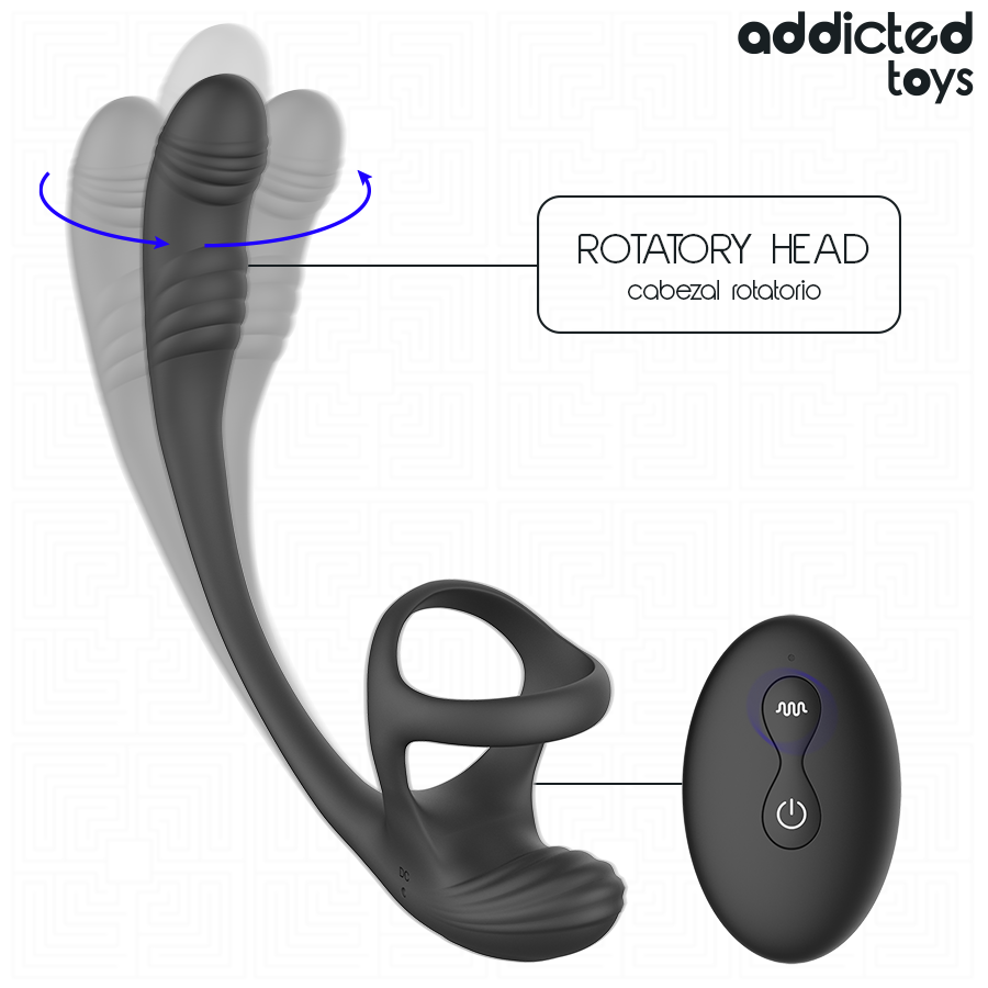Addicted Toys-Plug anale con Vibrazione, Movimento 360o e Stimolatore · Giocattoli anali (imaginea 4)