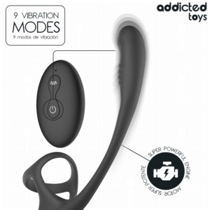 Addicted Toys-Plug anale con Vibrazione, Movimento 360o e Stimolatore · Giocattoli anali (imaginea 9)