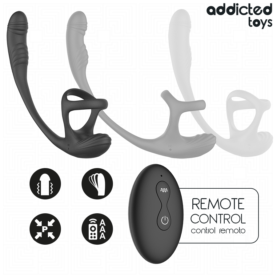 Addicted Toys-Plug anale con Vibrazione, Movimento 360o e Stimolatore · Giocattoli anali (imaginea 6)