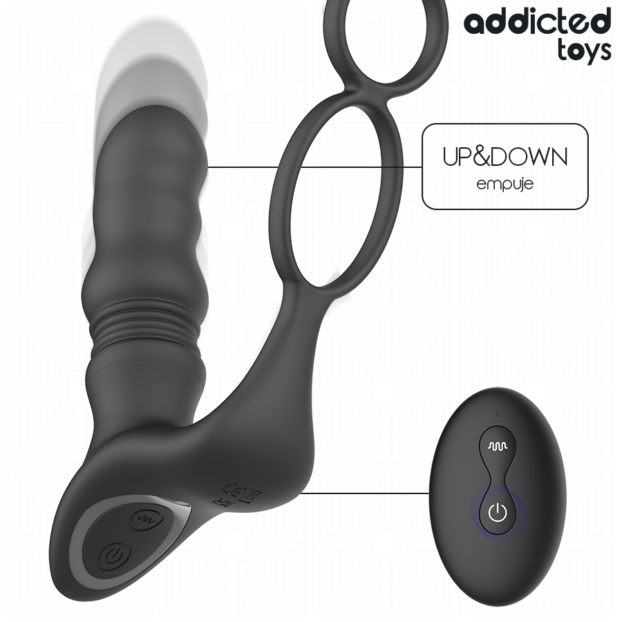 Addicted Toys-Up&down Anello Prostatic-Silicone, 10 velocità · Anelli & Guaine per pene (imaginea 5)