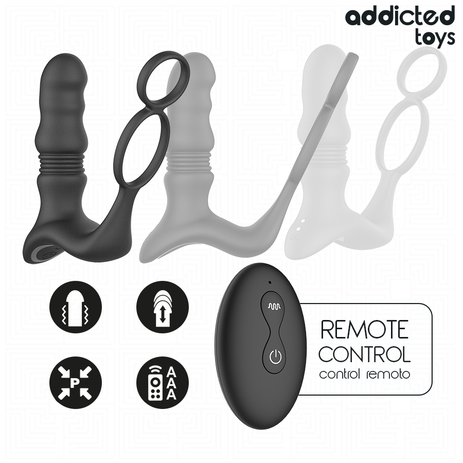 Addicted Toys-Up&down Anello Prostatic-Silicone, 10 velocità · Anelli & Guaine per pene (imaginea 4)