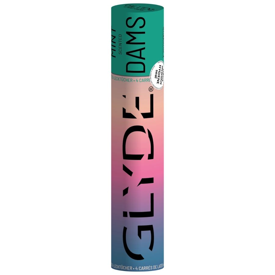 Sheer Glyde-Dams Lamina Lattice per Sesso Orale, Menta, 4 Pezzi