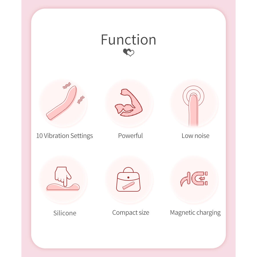 High Tech-Kisell Vibratore Punto G Rosa-Silicone, 10 velocità — PRETTY LOVE · Vibratori (imaginea 4)